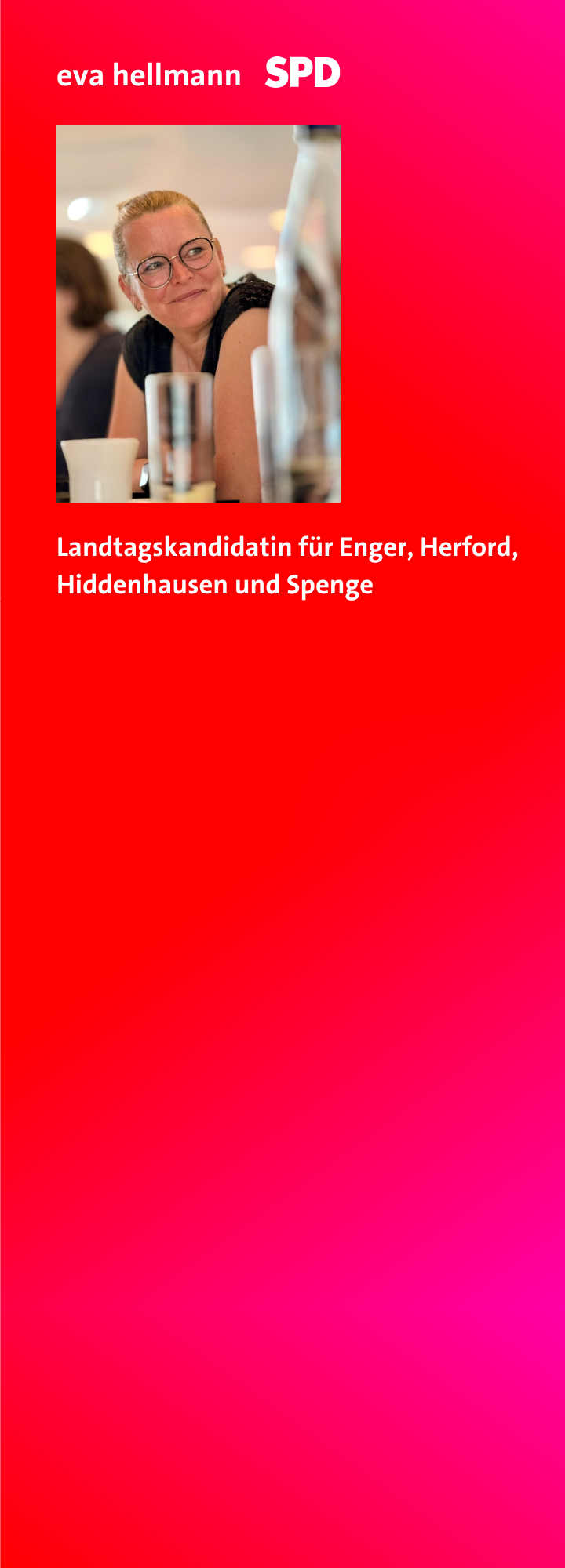 Eva Hellmann, SPD – Landtagskandidatin für Enger, Herford, Hiddenhausen und Spenge